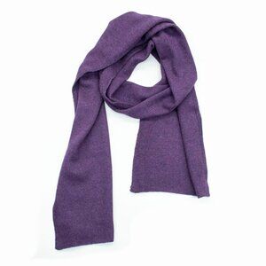 9.5"x66" Plain Jersey Scarf With Lurex - Aubergine